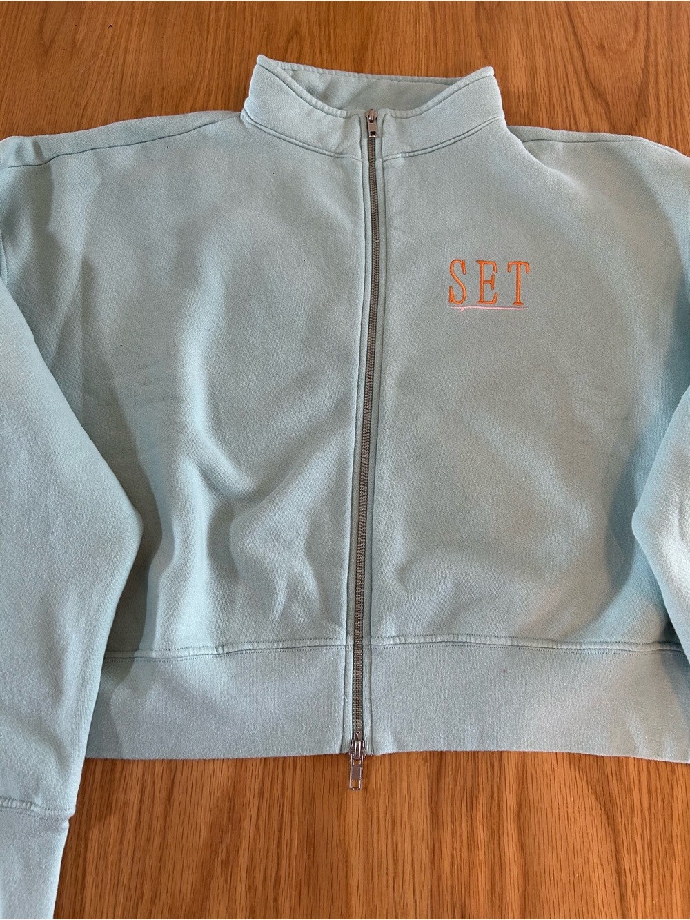 SET Active Midweight Sweats Staple Resort Funnel Zip Color Tropics Size XL NWOT - Picture 5 of 14